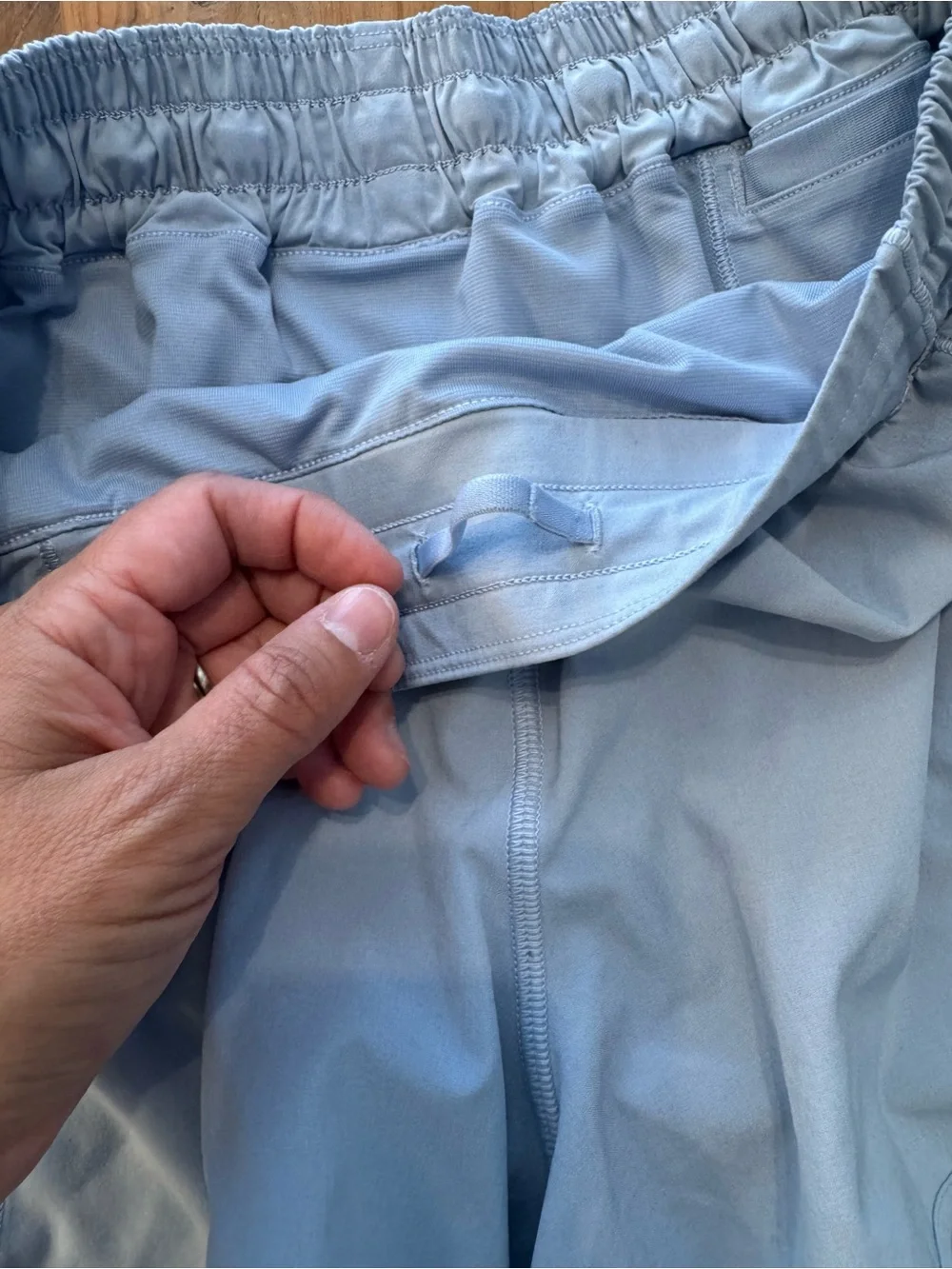 Lululemon Hotty Hot Shorts Long Women’s 10 Light Blue Running Shorts
